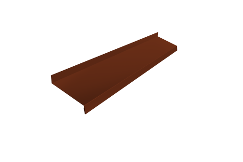 Отлив простой 150 0,45 PE с пленкой RAL 3009 оксидно-красный (2м)