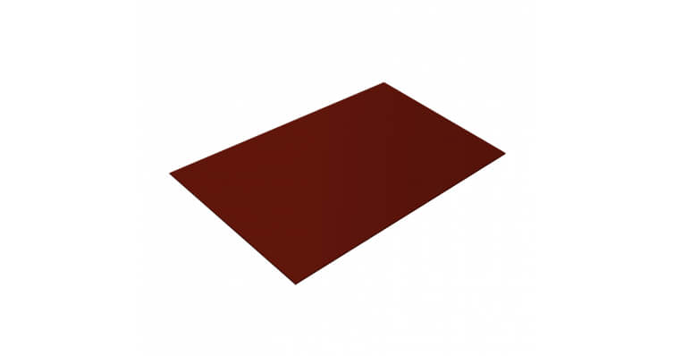 Плоский лист 0,45 Drap с пленкой RAL 3009 оксидно-красный