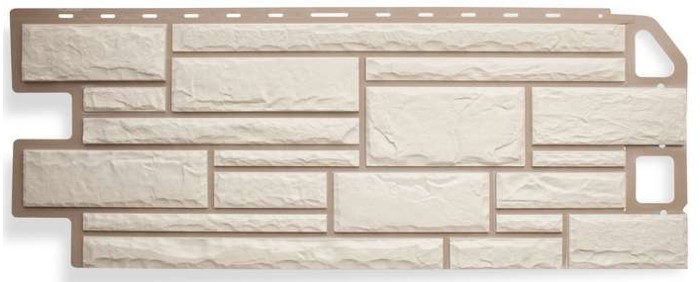 Панель Альта-Профиль, камень (белый) 1130 x 470 x 23 мм