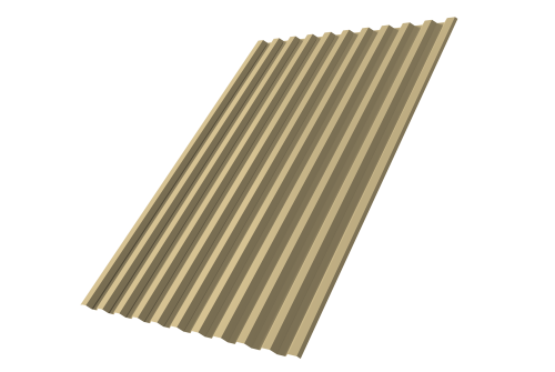 Профнастил С21R 0,7 PE RAL 1014 слоновая кость