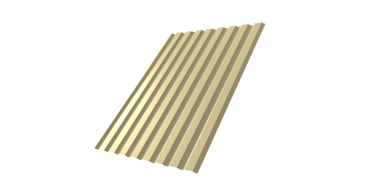 Профнастил С20А 0.4 PE RAL 1014 слоновая кость