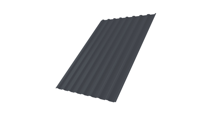 Профнастил С20В 0,4 PE-Double RAL 7024 мокрый асфальт