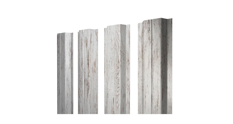 Штакетник П-образный A с прямым резом 0,45 Print Elite Snow Wood TwinColor
