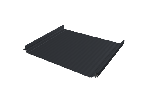 Кликфальц Pro Gofr Grand Line 0,5 Satin с пленкой на замках RAL 7024 мокрый асфальт