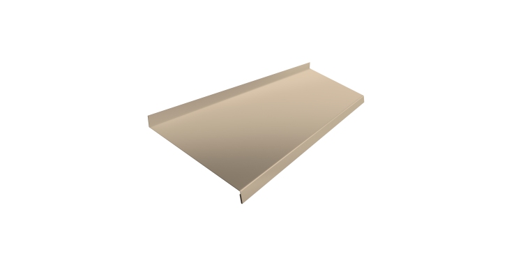 Отлив простой 200 0,5 Satin с пленкой RAL 1015 светлая слоновая кость (2м)