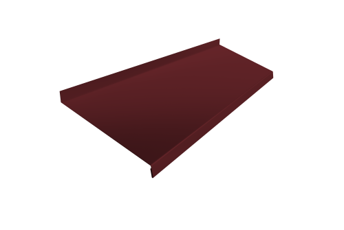 Отлив простой 250 0,5 Satin с пленкой RAL 3005 красное вино (2м)