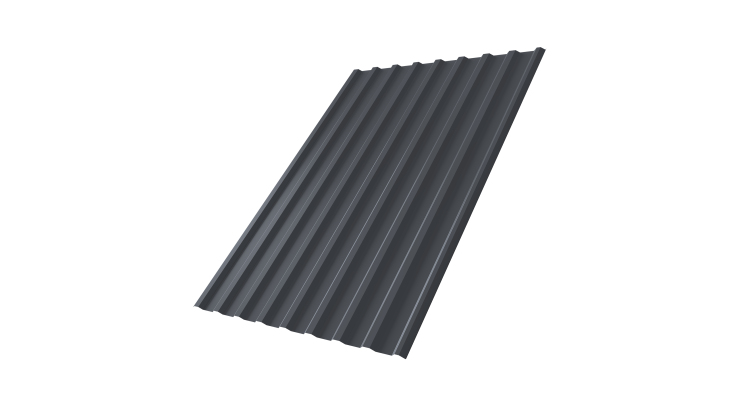 Профнастил С20R 0,5 Satin Matt TX RAL 7024 мокрый асфальт