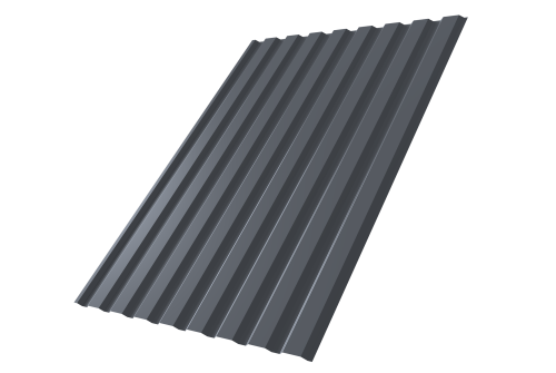 Профнастил С20А 0.5 Satin RAL 7024 мокрый асфальт