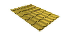 Металлочерепица классик Grand Line 0.45 PE RAL 1018 цинково-желтый