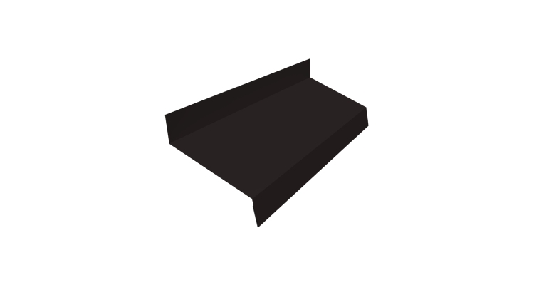 Отлив простой 50 0,45 PE с пленкой RAL 9005 черный (3м)