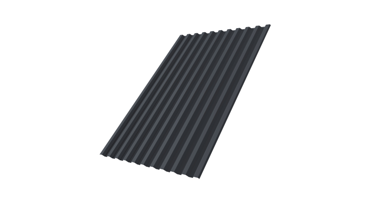 Профнастил С21R 0,5 Drap RAL 7024 мокрый асфальт