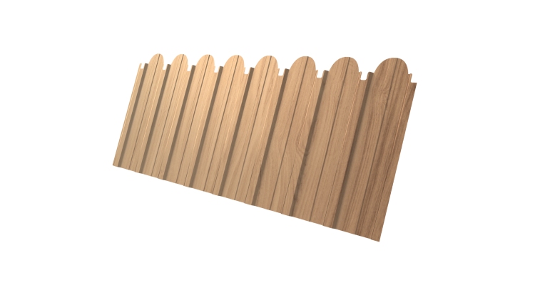 Профнастил C10A фигурный 0.45 Print Elite Honey Wood TwinColor