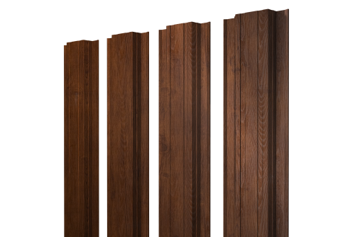 Штакетник Прямоугольный с прямым резом 0,45 Print Premium Golden Wood Fresh TwinColor