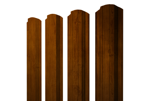 Штакетник Прямоугольный фигурный 0,4 Print Premium Golden Wood Intense FTC