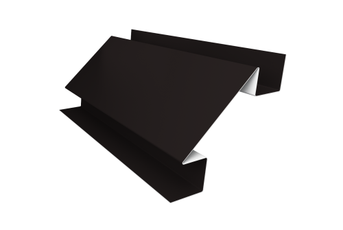 Планка угла внутреннего сложного Блок-хаус new 0,45 PE с пленкой RAL 9005 черный (3м)