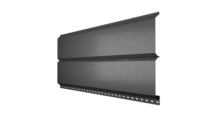 Сайдинг Металл Профиль Lбрус-15х240 (VALORI-20-DarkGrey-0.5)