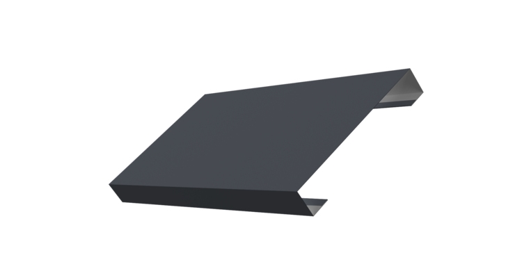 Ламель лицевая 125 забора жалюзи Texas 0.5 Rooftop Бархат с пленкой RAL 7024 мокрый асфальт