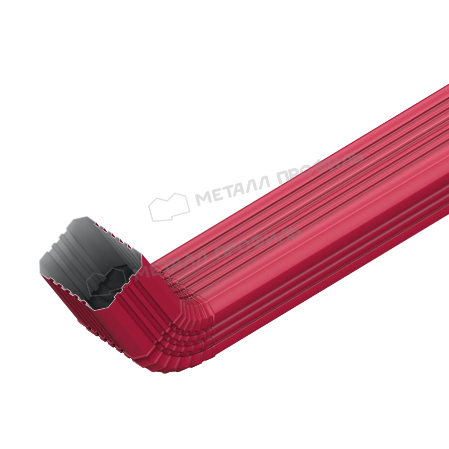 Труба водосточная с коленом Металл Профиль БЮДЖЕТ 76х102х3000 RAL 3005