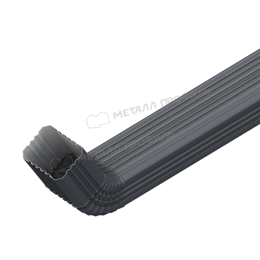 Труба водосточная с коленом Металл Профиль БЮДЖЕТ 76х102х3000 RAL 7024