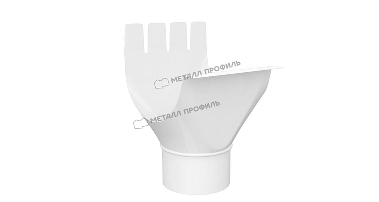 Воронка выпускная Металл Профиль GS lite D125/90 RAL 9003