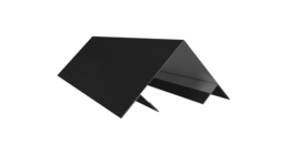 Планка угла внешнего составная верхняя 0.5 Drap RAL 9005 черный (3м)