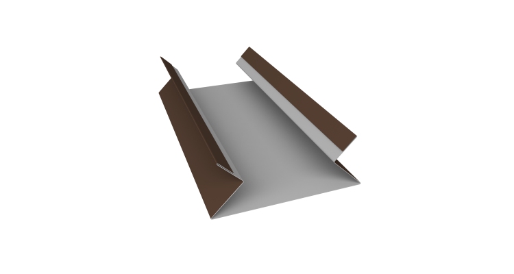 Планка угла внутреннего составная верхняя 0,45 Drap ST RAL 8017 шоколад (3м)