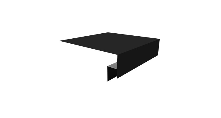 Планка околооконная сложная Экобрус Grand Line 200х50х25 0,45 PE с пленкой RAL 9005 черный (3м)