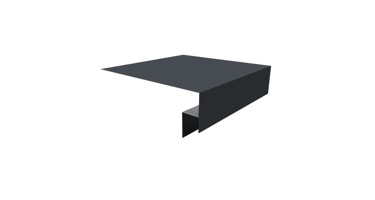 Планка околооконная сложная Экобрус Grand Line 200х50х25 0,5 Drap TX RAL 7024 мокрый асфальт (3м)