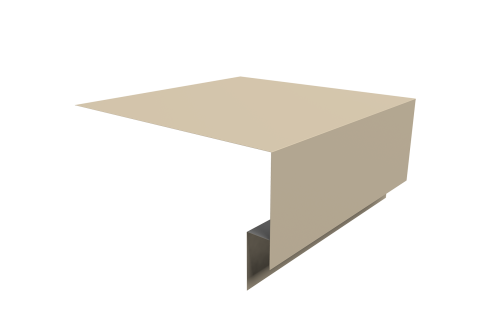 Планка околооконная сложная Экобрус Grand Line 200х75х25 0,5 Satin с пленкой RAL 1015 светлая слоновая кость (2м)