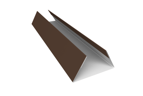 Планка стыковочная составная нижняя 0,5 Drap TX RAL 8017 шоколад (2м)
