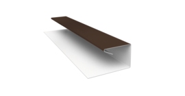 Планка П-образная завершающая сложная (КД) 0,45 Drap TR RAL 8017 шоколад (2м)