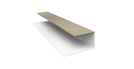 Планка П-образная завершающая сложная (КД) 0,5 Satin с пленкой RAL 1015 светлая слоновая кость (2м)