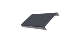 Ламель обратная 150 забора жалюзи Texas стартовая/финишная для калиток и ворот 0,5 PurPro с пленкой RAL 7024 мокрый асфальт