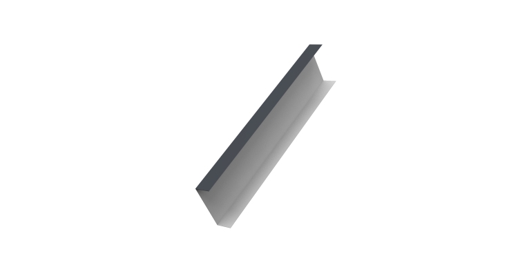 Декоративная накладка на столб универсальная 62х55 для забора жалюзи 0,45 Drap TR RAL 7024 мокрый асфальт (2м)