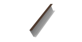 Декоративная накладка на столб универсальная 62х55 для забора жалюзи 0,45 Drap TR RAL 8017 шоколад (2,5м)