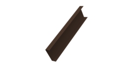 Декоративная накладка на столб универсальная 62х55 для забора жалюзи 0,45 Drap-double TX RAL 8017 шоколад (2,5м)