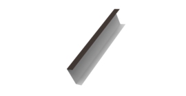 Декоративная накладка на столб универсальная 62х55 для забора жалюзи 0,5 Satin RR 32 темно-коричневый (2м)