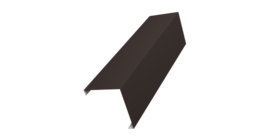 Декоративная накладка на столб универсальная угловая 60х60 для забора жалюзи 0,5 Satin RR 32 темно-коричневый (2м)