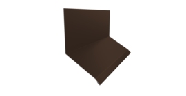 Планка примыкание верхнее к стене фальц Grand Line 150х130х20 0,45 Drap TwinColor RAL 8017 шоколад (3м)