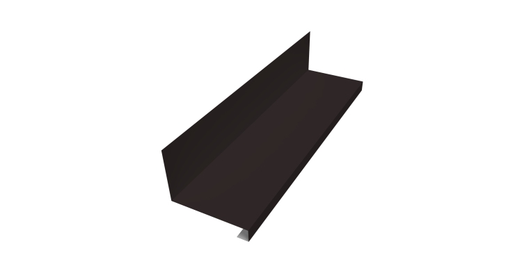 Планка примыкание нижнее к трубе для Кликфальц Pro 0,5 Drap RAL 9005 черный (2м)