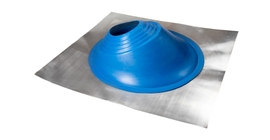 Проходной элемент MF угловой №3.1 (280-460мм) +240 силиконовый (металлический неокрашенный фланец) синий