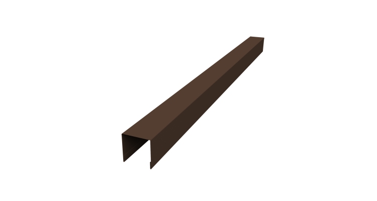 Планка вертикальная лицевая для забора жалюзи Palermo 0,5 Atlas X RAL 8017 шоколад (3м)