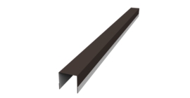 Планка вертикальная обратная для забора жалюзи Palermo 0,5 Atlas X RR 32 темно-коричневый (2,5м)