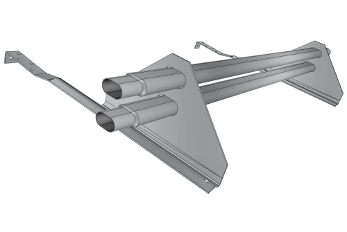 Снегозадержатель трубчатый для натуральной черепицы Стандарт RAL 7004 1м (профиль до 50мм)